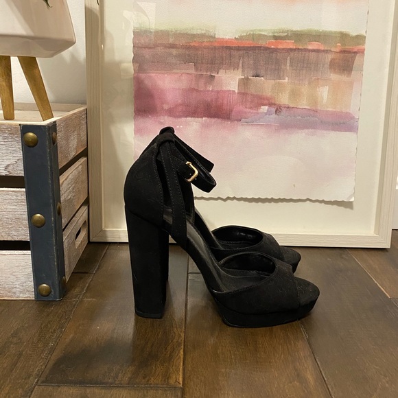 Black Suede Heels - Picture 2 of 3